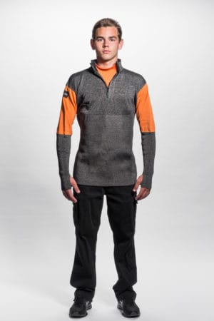 Jersey Keel Interlock con cremallera de 10&quot; y espalda de malla