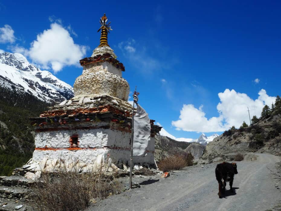 Temple sur le chemin du tek des annapurna