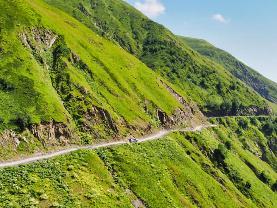 route réservée au 4x4 vers Omalo