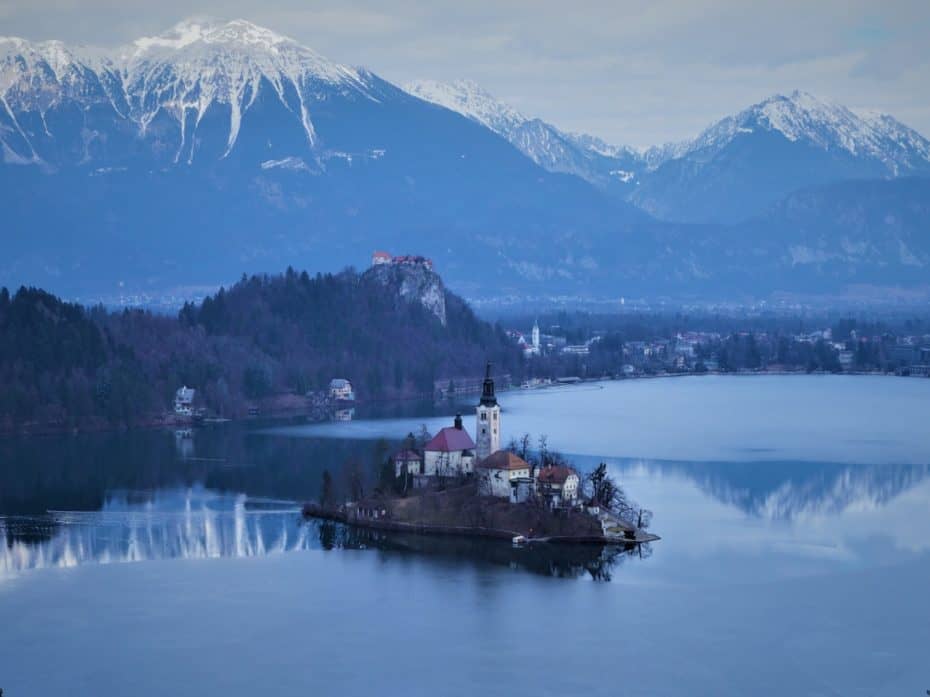 île de Bled vue d'en haut