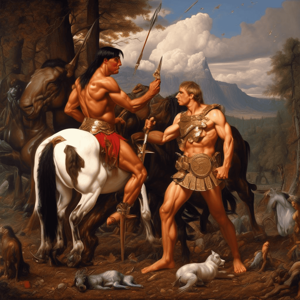 Achilles and Patroclus – Kent Monkman