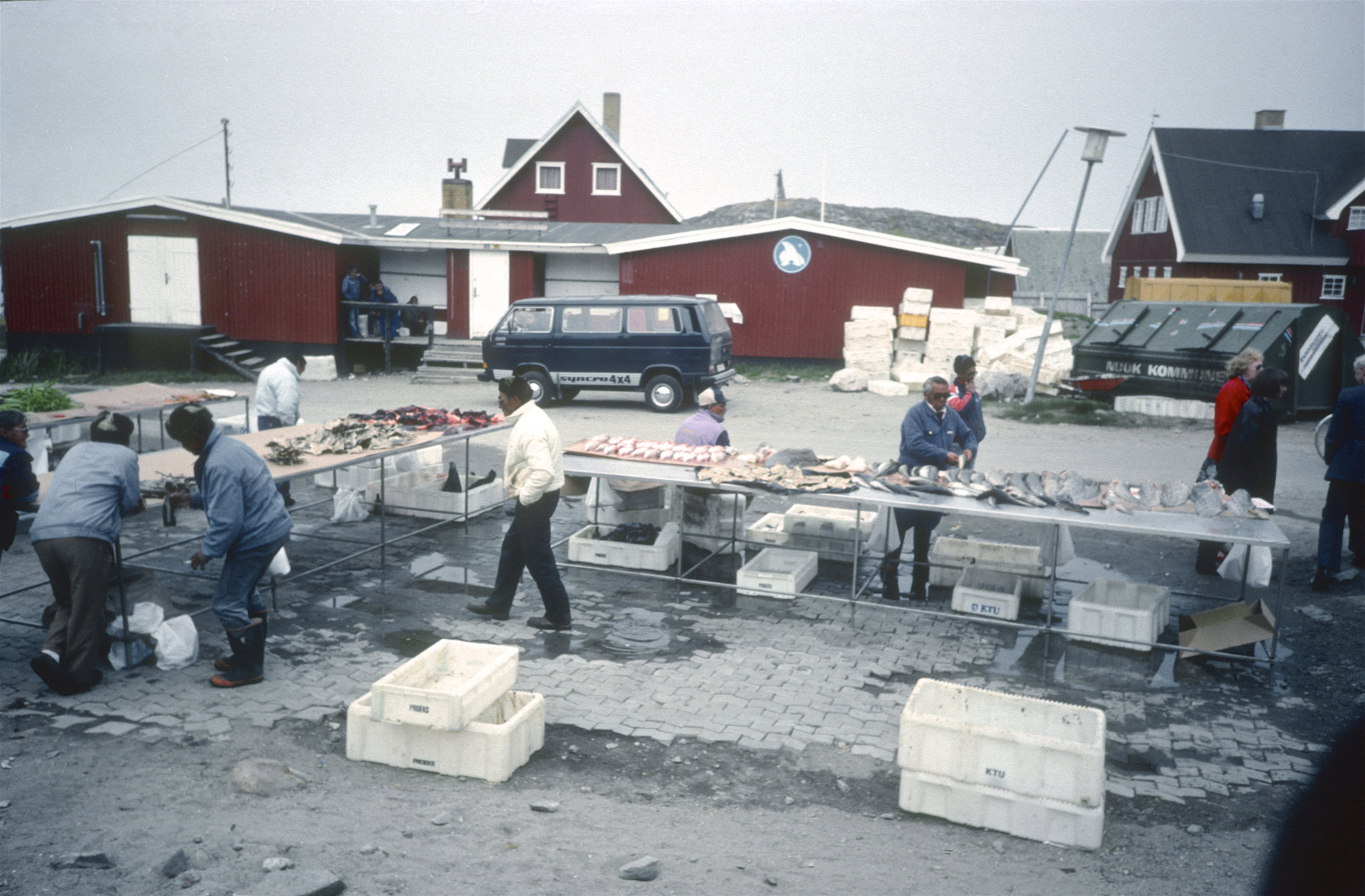 Brættet, Nuuk. 1975-1990. Photo by: Jørgen Taagholt, Arktisk Institut.