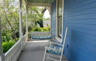 The porch of the Logan house