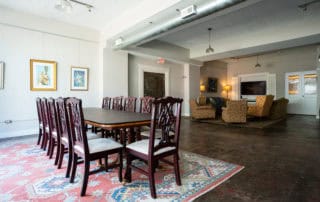 A meeting table and meeting area.