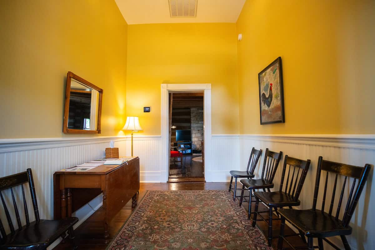 The Fisher Ford House is a fully furnished historic guesthouse with three bedrooms and one bath on a farm in Garrard County.
