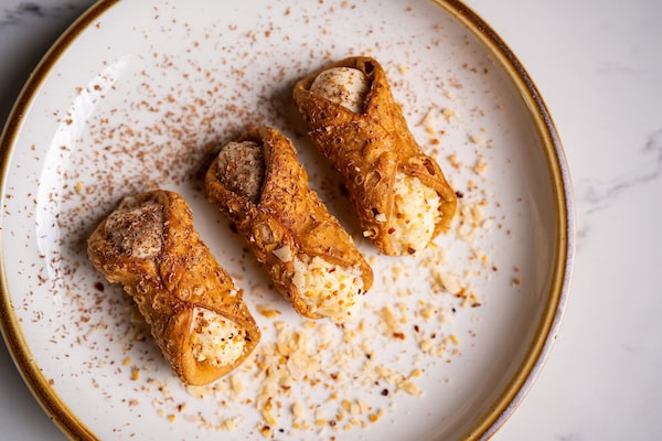 Stuffed cannoli from Mama DeVechio'z Pizzeria