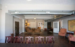 Comfortable seating option available for corporate retreat or meeting for guests of The Stanford Inn
