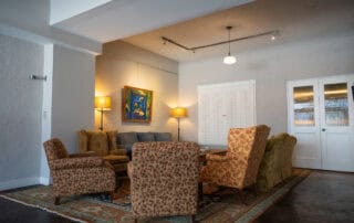 Comfortable seating option available for corporate retreat or meeting for guests of The Stanford Inn