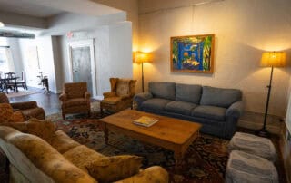 Comfortable seating option available for corporate retreat or meeting for guests of The Stanford Inn