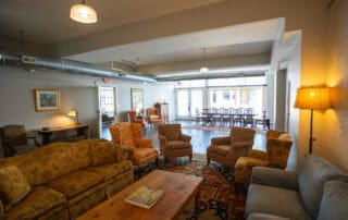 Comfortable seating option available for corporate retreat or meeting for guests of The Stanford Inn