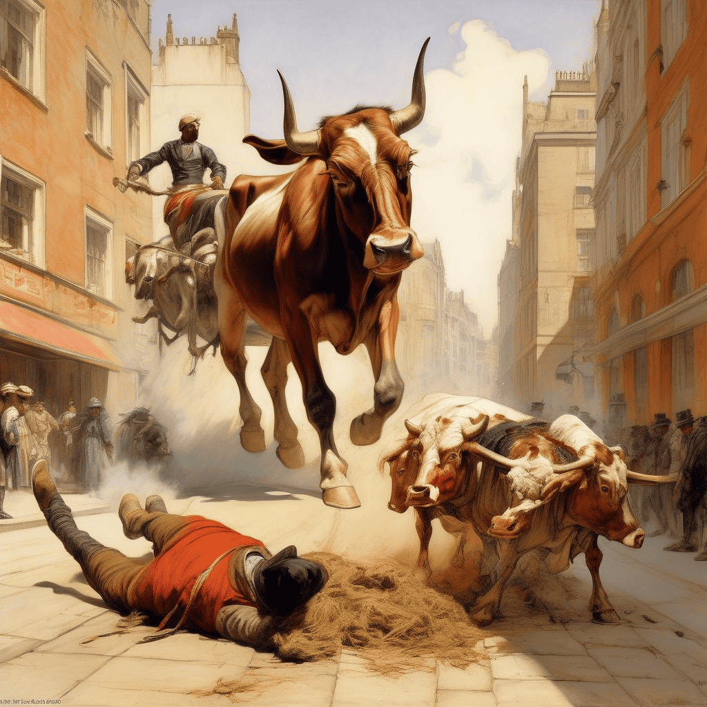 Mules Dragging out the Dead Bull After the Combat – John Frederick Lewis