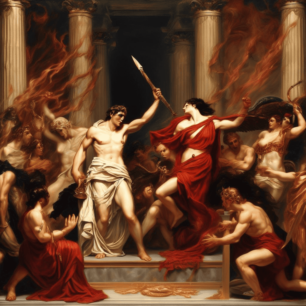 Orestes Seized by the Furies after the Murder of Clytemnestra – David Scott