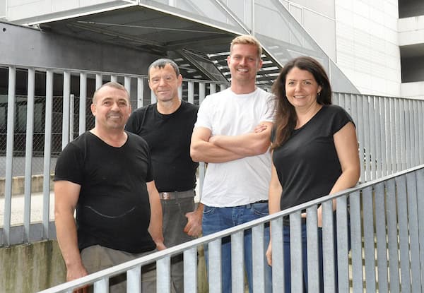 Das Wohnbeton-Team – mit Inhaber Markus Kronegger (3. von links)