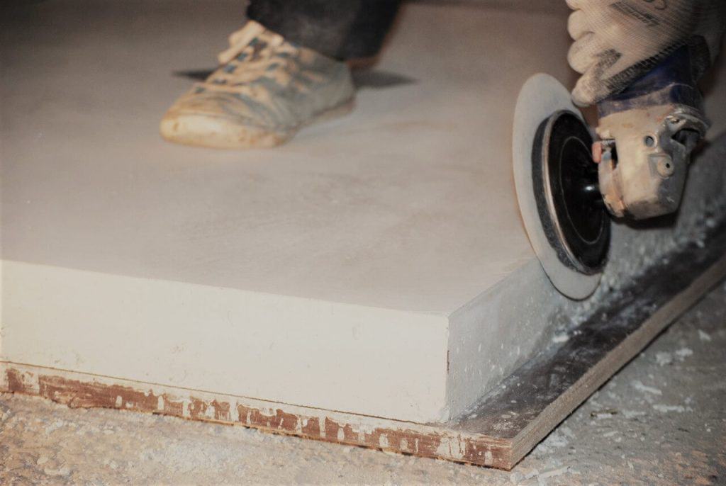 Herstellung eines Sichtbetonbodens aus Weißbeton von Wohnbeton