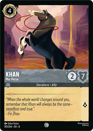 El aliado más fiel de Mulan se une al TCG de Disney en Reign of Jafar