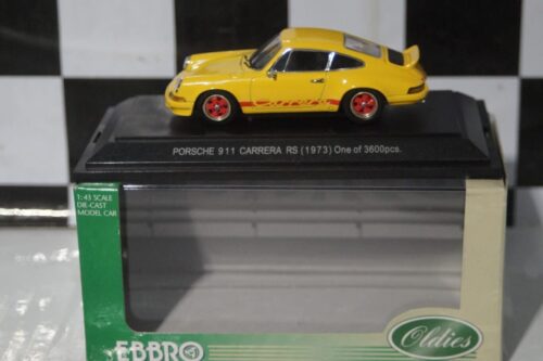 Ebbro Porsche 911 Carrera RS 1973 Yellow Ref 263 1:43 Diecast