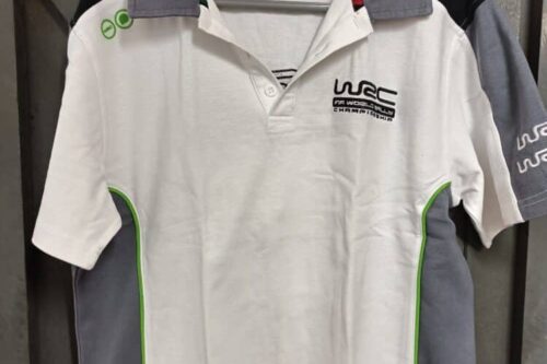 Performance clothing world rally championship white polo shirt - medium 2015