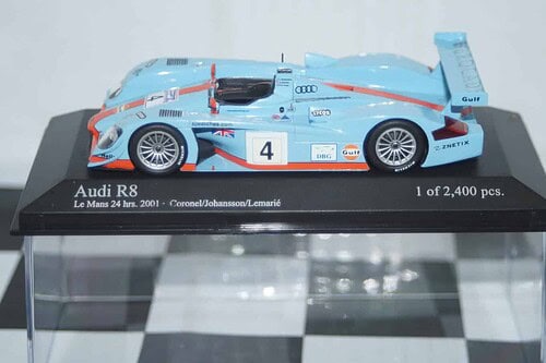Minichamps audi r8s 2nd place le mans 2000 team joest 1:43 430 000909