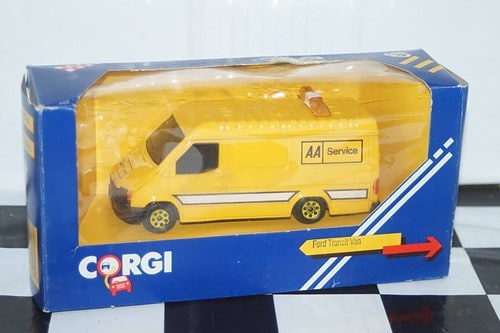 Corgi ford transit van aa yellow 1:36th c656/5