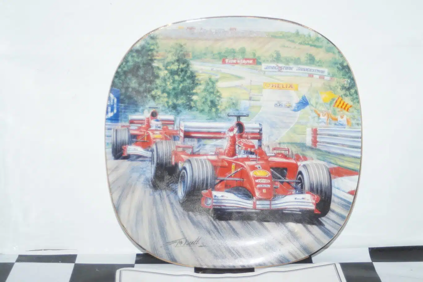 Bradford exchange gran premio di ungheria 2001 ferrari plate & certificate