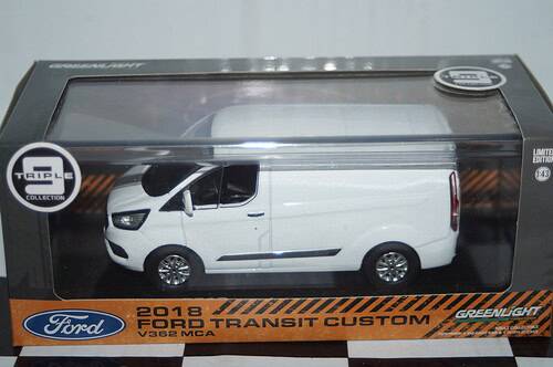 Greenlight triple 9 ford transit custom 2018 white 1:43 t9-51275