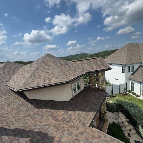 San Antonio residential roof image supporting insurance claim process by Dolan Roofing & Construction