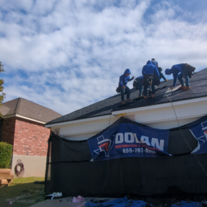 Dolan Roofing & Construction in a process of roof repairs, in san antonio