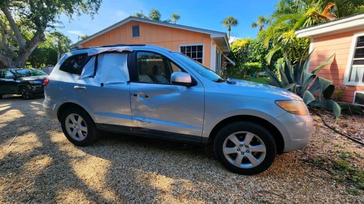 Peter Bradford Swing's Silver Hyundai Santa Fe that was tracked using a hit and run victim's AirPod.