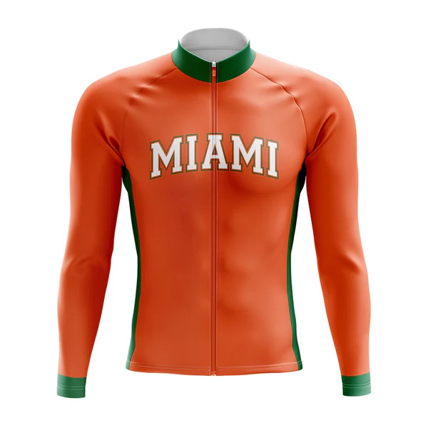 University of Miami Long sleeve bike jersey