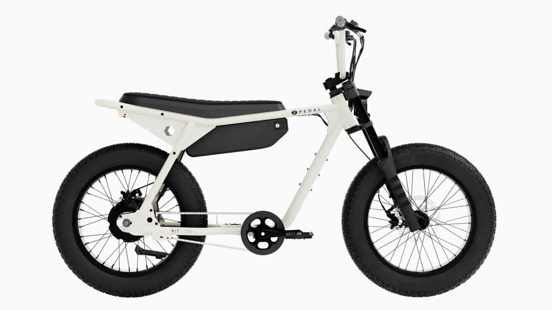 Pedal Electric H/T Electric Bike in Bone White