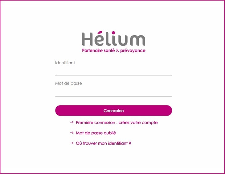 Accueil espace en ligne Hélium 