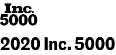 Text displaying "Inc. 5000" and "2020 Inc. 5000" in black font.