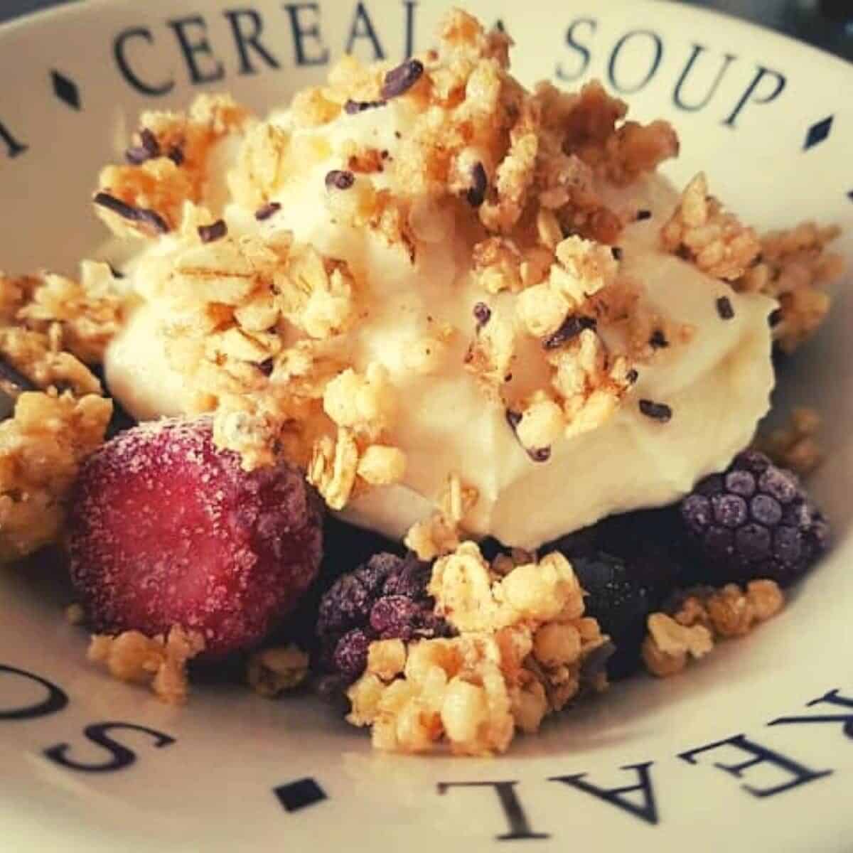 deconstructed frozen berry cheesecake