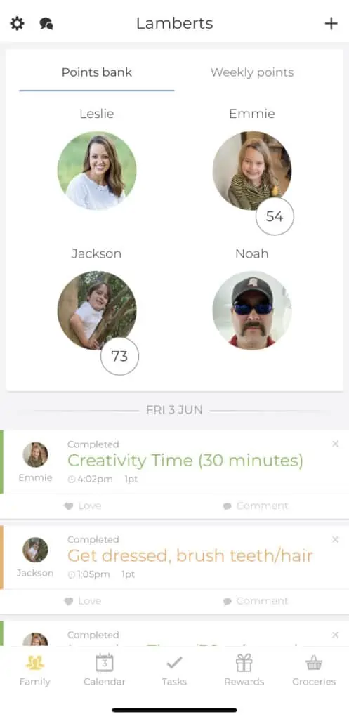 screenshot of our home app main screen.