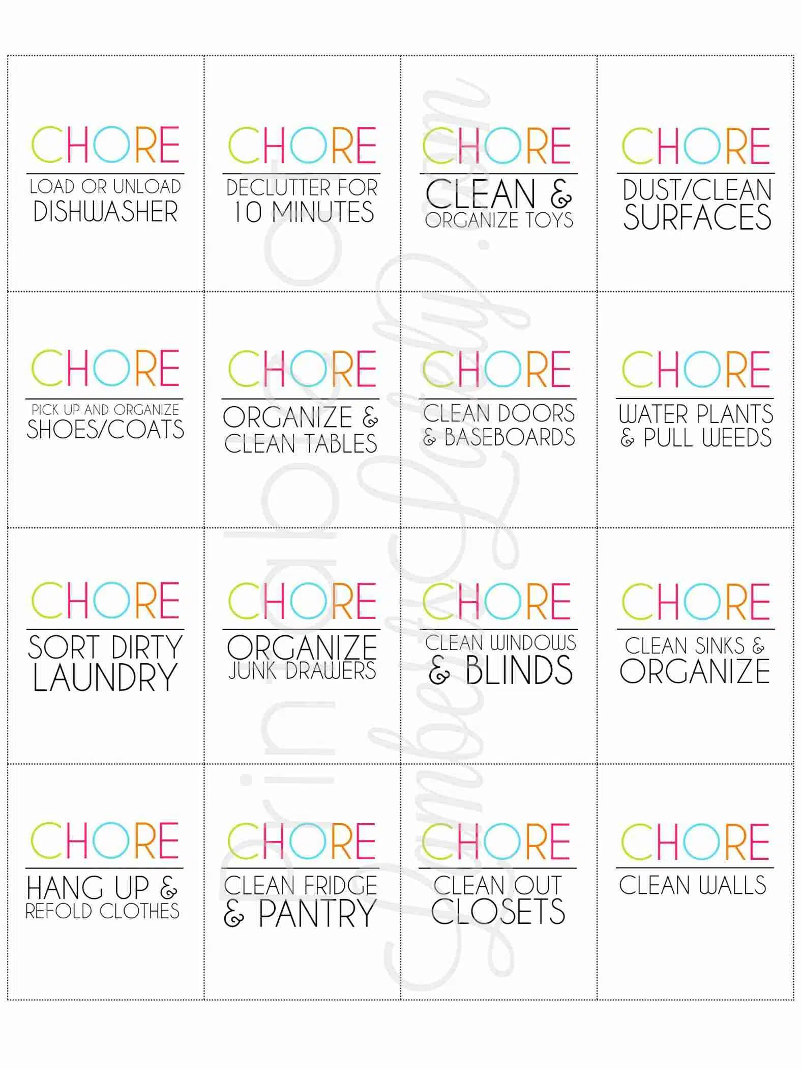 printable chore cards.