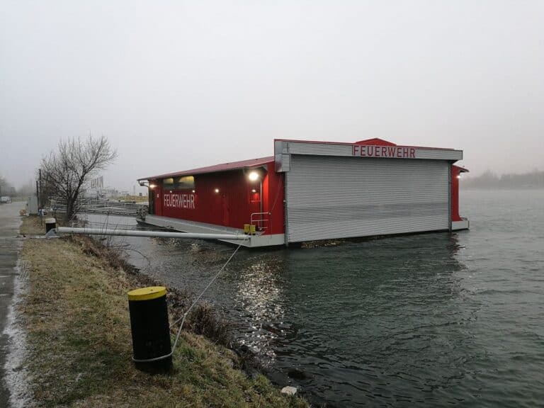 oeswag bootsgarage feuerwehr wien aussen