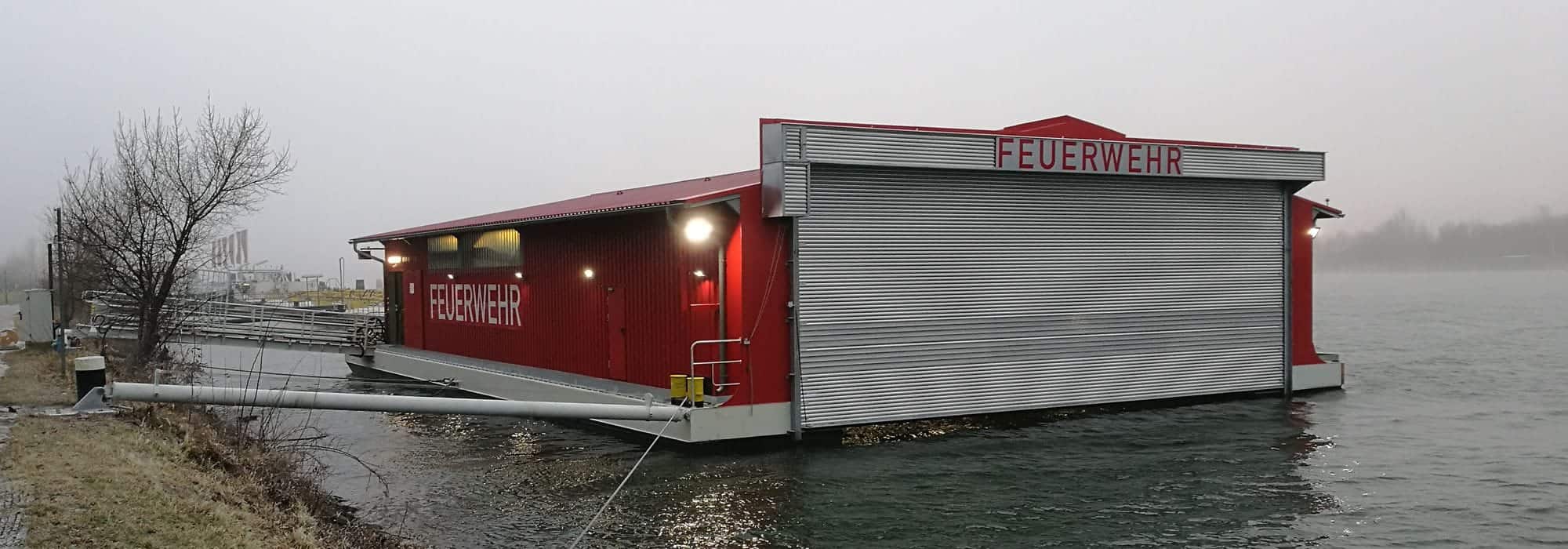 oeswag bootsgarage feuerwehr wien vorne