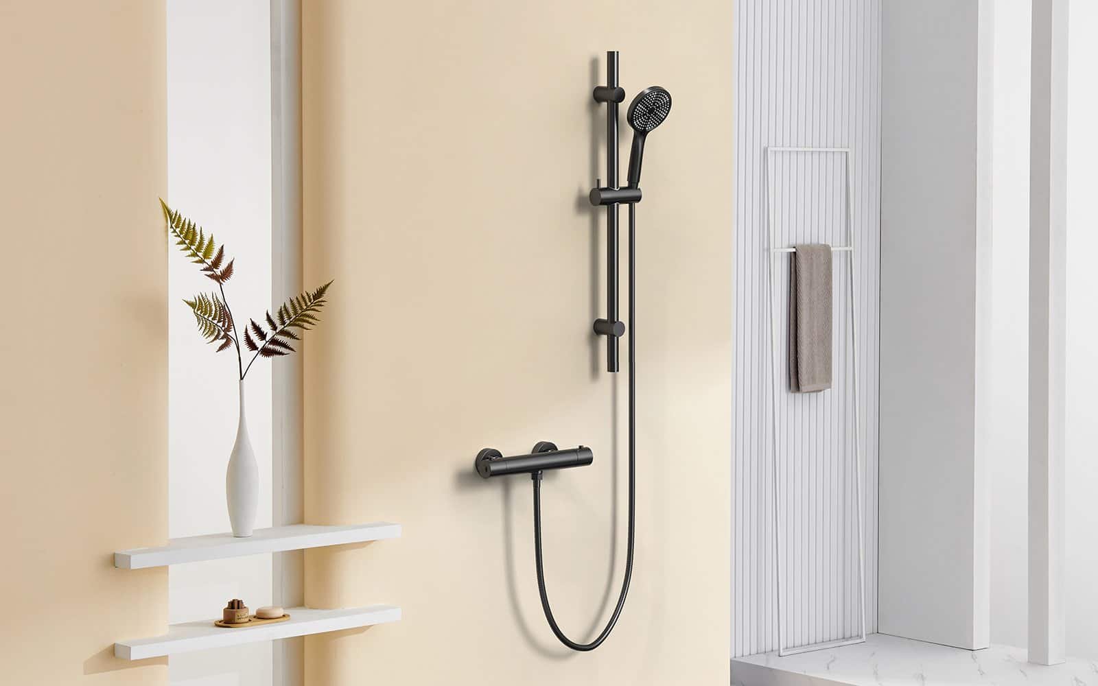 SC419D 11 31 1 single way shower set thermostatic,slide bar