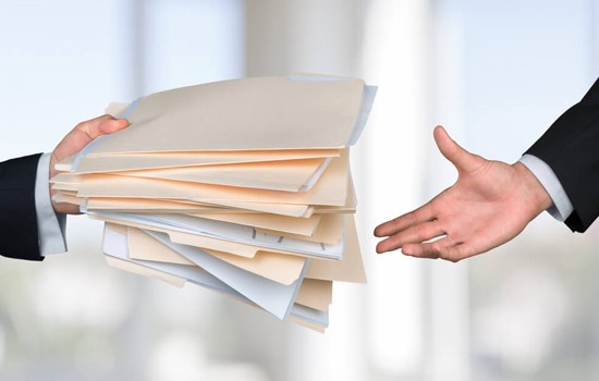 handing documents
