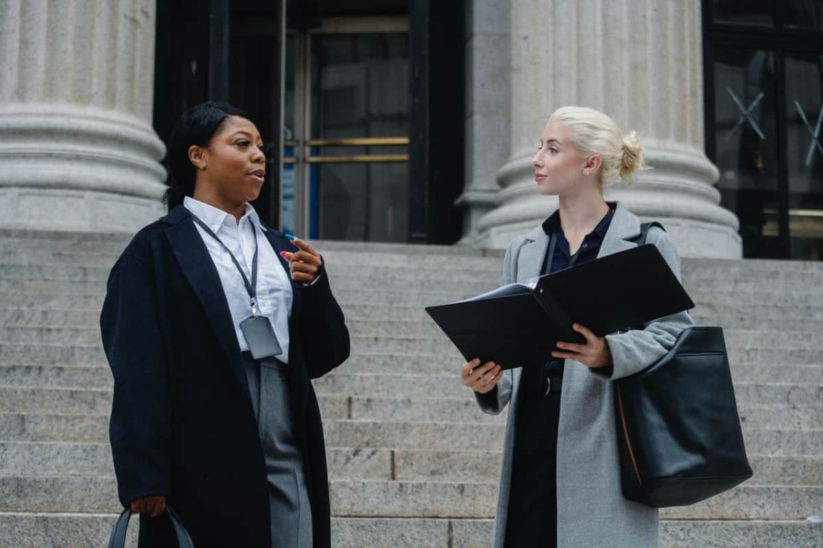 lawyers having a conversation