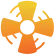 A Vibrant Orange Maple Leaf With Prominent Veins Against A Blurred Background Of Yellow Hues.