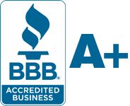 Bbb Accredited Business Logo With An A+ Rating.