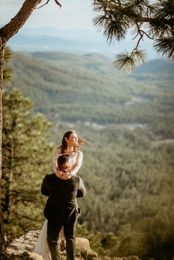 Incredible views during this epic outdoor elopement in Arizona