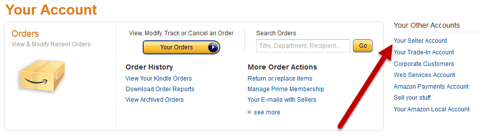 amazon your account seller