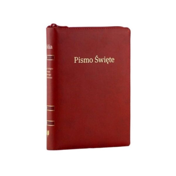 Biblia EIB średnia PU zamek bordo