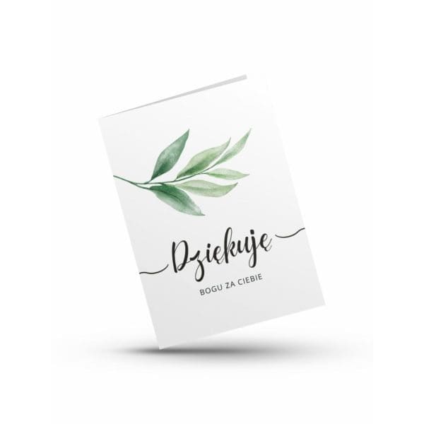 Kartka – Dziekuję Bogu za Ciebie – gałązka