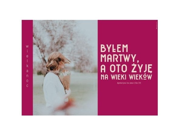 Plakat Wielkanoc – Obj. Jana 1,18a róż
