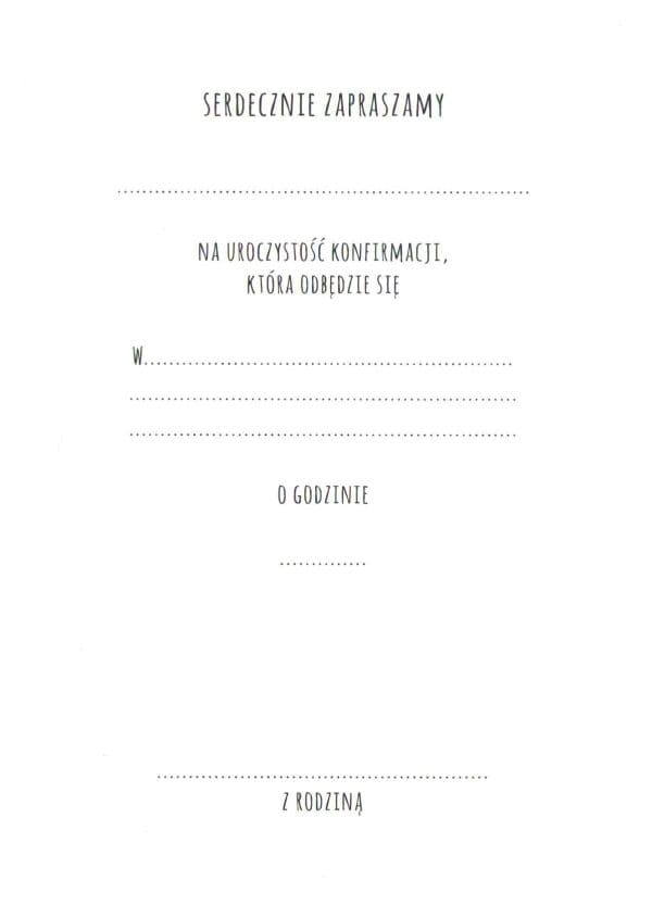 Zaproszenie na konfirmację – magnolie