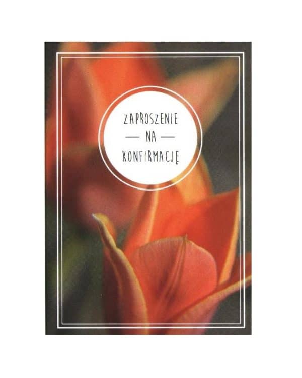 Zaproszenie na konfirmację – tulipan