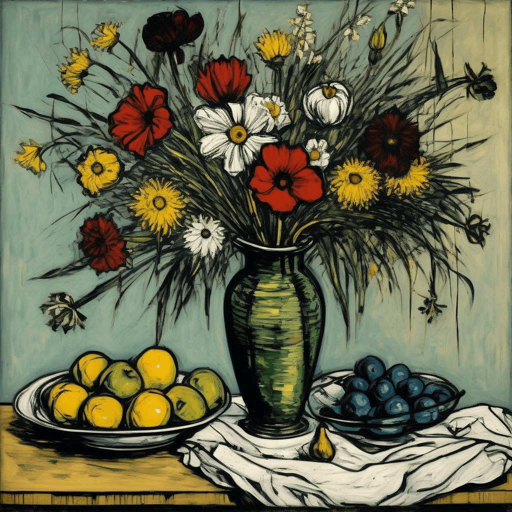Ombelles dans un vase – Bernard Buffet